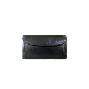 Vintage COACH Leather Wallet Organizer Snap Clutch Wallet Black Leather #4859